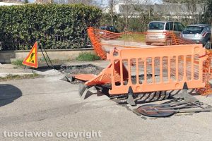 Viterbo - I lavori in viale Bruno Buozzi