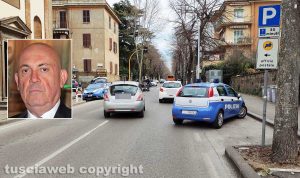 Viterbo - Coronavirus - I controlli della polizia - Nel riquadro il prefetto Giovanni Bruno