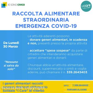 Campagna raccolta alimentare Covid - 19