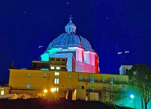 Montefiascone - La cattedrale di di Santa Margherita illuminata