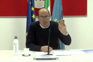 Regione - La conferenza stampa - Il presidente Leododi