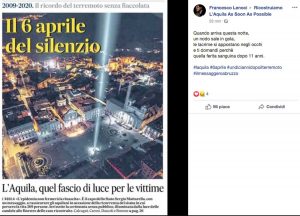 L'Aquila - Commemorazione delle vittime del terremoto