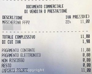 Vetralla - Undici euro per una mascherina