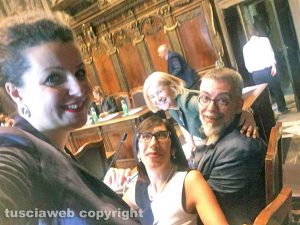 Il gruppo consiliare Viterbo 2020: Patrizia Notaristefano, Chiara Frontini, Alfonso Antoniozzi e Letizia Chiatti