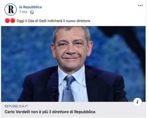 Carlo Verdelli - Il post di Repubblica