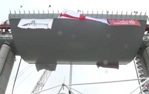 Ponte di Genova - Il posizionamento dell'ultima campata