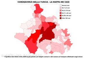 Coronavirus nella Tuscia - La mappa dei casi - Dati aggiornati al 12 aprile