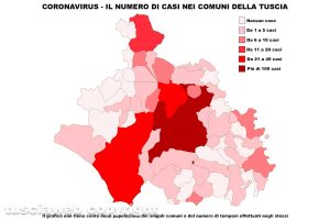 Coronavirus - Il numero di casi nei comuni della Tuscia - Dati aggiornati al 6 aprile