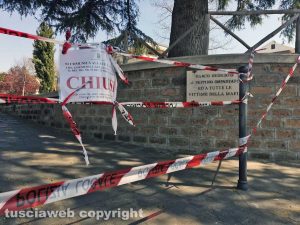 Viterbo - Coronavirus - Isolato parco Peppino Impastato