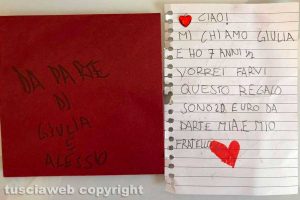 La lettera della piccola Giulia alla Croce rossa