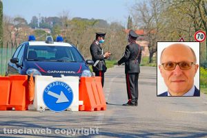 Celleno zona rossa - Nel riquadro: Il sindaco Marco Bianchi
