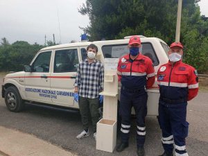 Viterbo - Eco lignum dona una piantana al nucleo di protezione civile dell'Associazione nazionale carabinieri