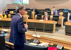 Bolzano - Consiglio provinciale - Il presidente Arno Kompatscher
