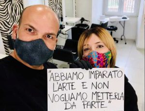 Monte Romano - Coronavirus - Centri estetici e parrucchieri in protesta contro la Fase 2