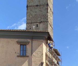 I lavori sulla Torre dell'orologio e palazzo del Podestà