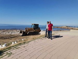 Civitavecchia - Il consolidamento della spiaggia davanti a viale Garibaldi “Marina”