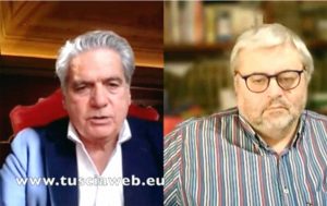 Il sindaco Giovanni Arena e il direttore di Tusciaweb Carlo Galeotti
