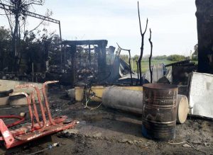 In fiamme rimessa di un ristorante