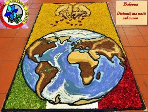 Gli infioratori di Bolsena al progetto artistico “Momento di solidarietà”