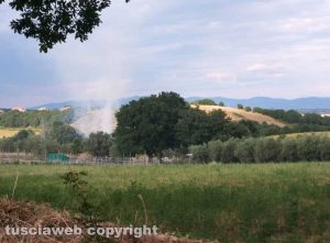 Incendio a Montefiascone