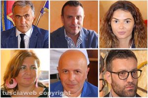 Civita Castellana - La giunta - Il sindaco Caprioli, Cataldi, Pieri, Consoli, Angeletti e Sebastiani