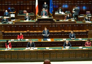 Il premier Giuseppe Conte alla Camera