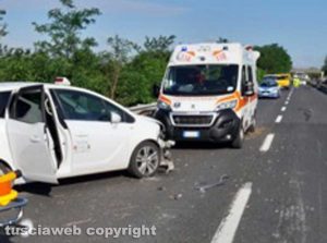 L'incidente sulla Superstrada a Bassano in Teverina