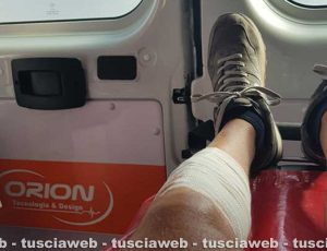 La ferita alla gamba di Andrea Marcosano