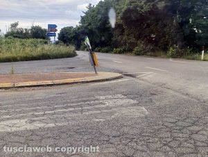 Il bivio sulla Via Cassia Cimina