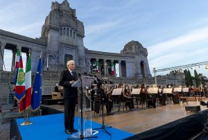 Il presidente della repubblica Sergio Mattarella a Bergamo