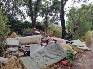 I rifiuti abbandonati al Riello