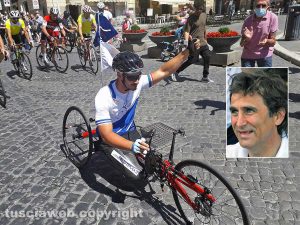 Tarquinia - Obiettivo tricolore fa tappa nella Tuscia - Tiziano Monti - Nel riquadro: Alex Zanardi