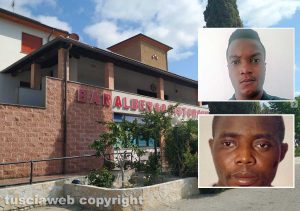 Orte - Carpe Diem - E nei riquadri l'arrestato Imade Robinson e la vittima Eugene Moses