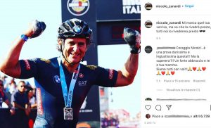 Alex Zanardi, il post Instagram del figlio Niccolò