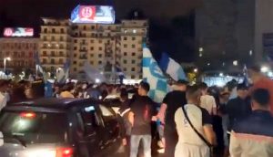 Napoli - I festeggiamenti per la vittoria della coppa Italia