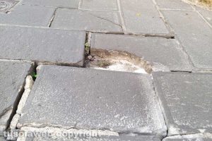 Montefiascone - La pavimentazione a corso Cavour