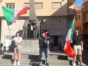 Viterbo - Le Mascherine Tricolori a piazza della Repubblica