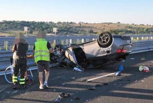 Monte Romano - Incidente auto-tir sulla Superstrada