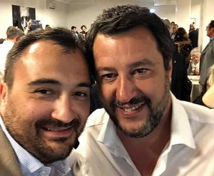 Antonino Casano con Matteo Salvini