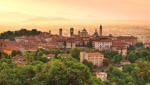 Veduta su Bergamo
