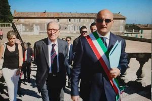 Caprarola - Ennio Morricone e il sindaco Eugenio Stelliferi