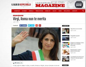 Grillo pubblica sul suo blog un sonetto per la sindaca di Roma
