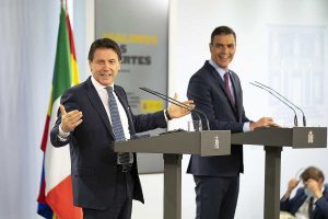 Giuseppe Conte e Pedro Sánchez