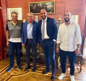 Sport - Viterbese - L'ex dg Diego Foresti salutato a palazzo dei Priori