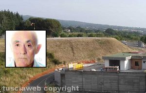 L'elisuperficie a Belcolle e nel riquadro il settantenne scomparso Sergio Dezi