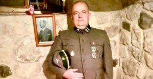 Il consigliere Gabrio Vaccarin in divisa nazista