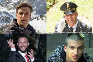 Dalalto a sinistra: Raffaele Trua, Maurizio Pagliaroli, Francesco Squitieri e Tiziano Vittori