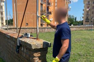 Viterbo - Gli ultras della Viterbese al lavoro