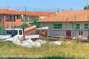 Viterbo - I lavori preliminari al campo del Pilastro