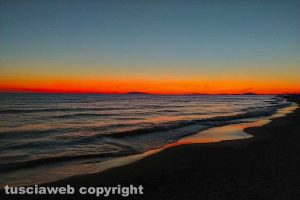 Tramonto a Tarquinia lido